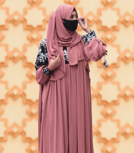 Band Color Zipper Print Borka